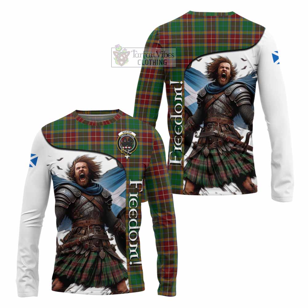 Tartan Vibes Clothing Baxter Crest Tartan Long Sleeve T-Shirt Inspired by the Freedom of Scottish Warrior