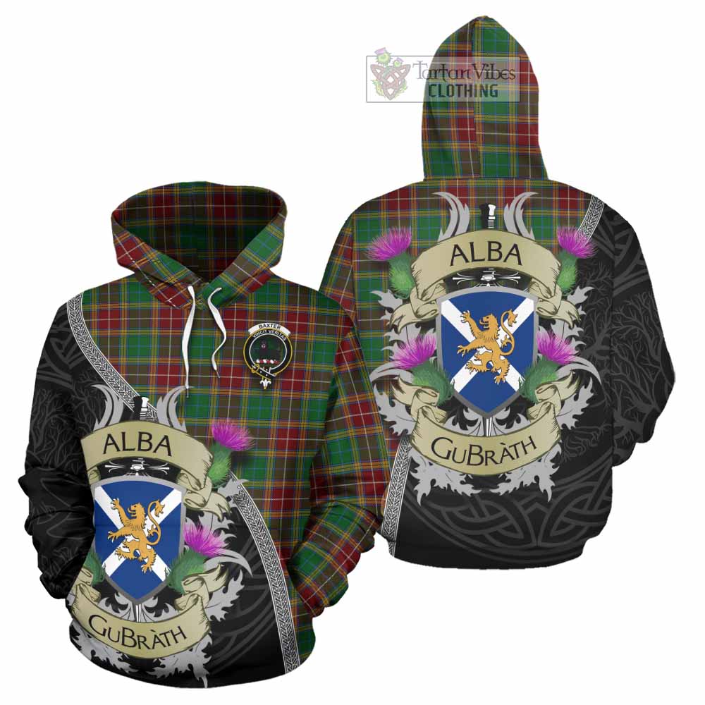 Baxter Tartan Family Crest Hoodie Lion Rampant Royal Thistle Shield Celtic Inspired - Tartan Vibes Clothing