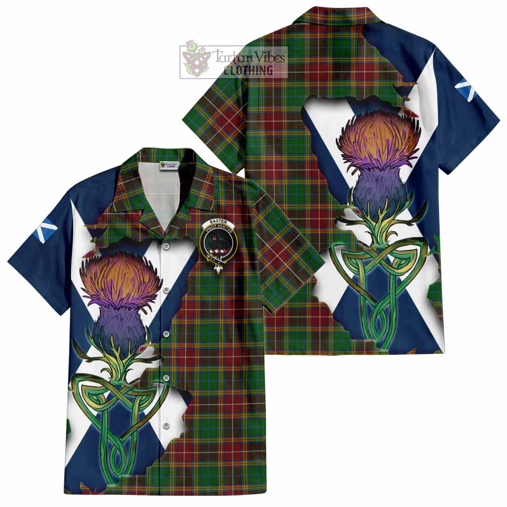 Baxter Tartan Family Crest Hawaiian Shirt Scottish Thistle Celtic Inspired - Tartan Vibes Clothing