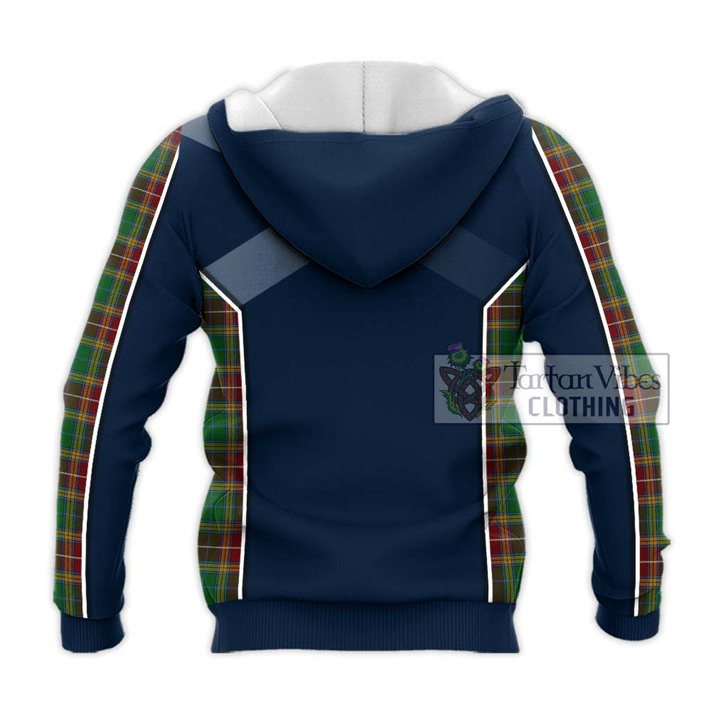 Baxter Tartan Knitted Hoodie with Family Crest and Lion Rampant Vibes Sport Style - Tartan Vibes Clothing