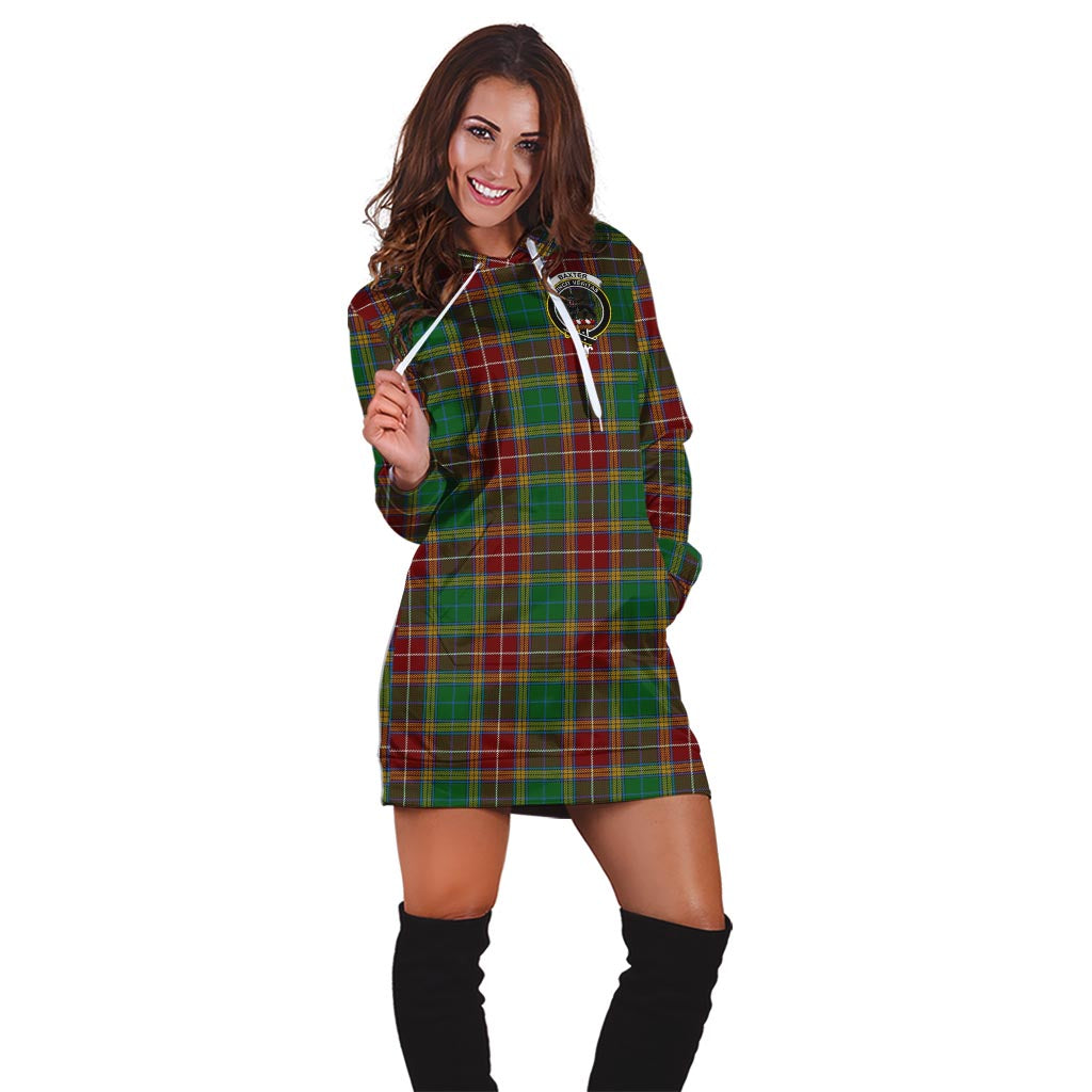 Baxter Tartan Hoodie Dress with Family Crest - Tartan Vibes Clothing