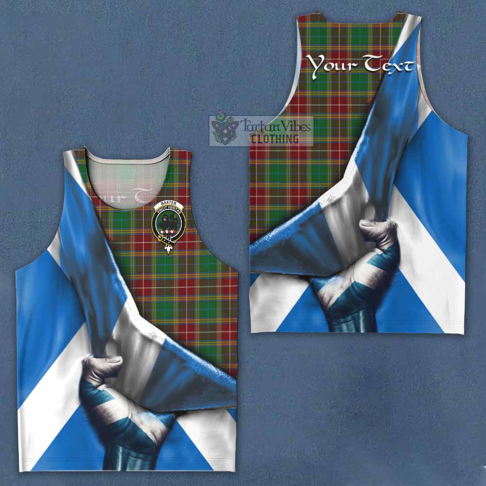 Tartan Vibes Clothing Baxter Tartan Men's Tank Top with Family Crest Scotland Patriotic Style