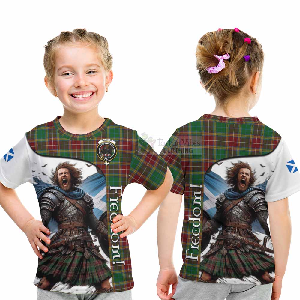 Tartan Vibes Clothing Baxter Crest Tartan Kid T-Shirt Inspired by the Freedom of Scottish Warrior