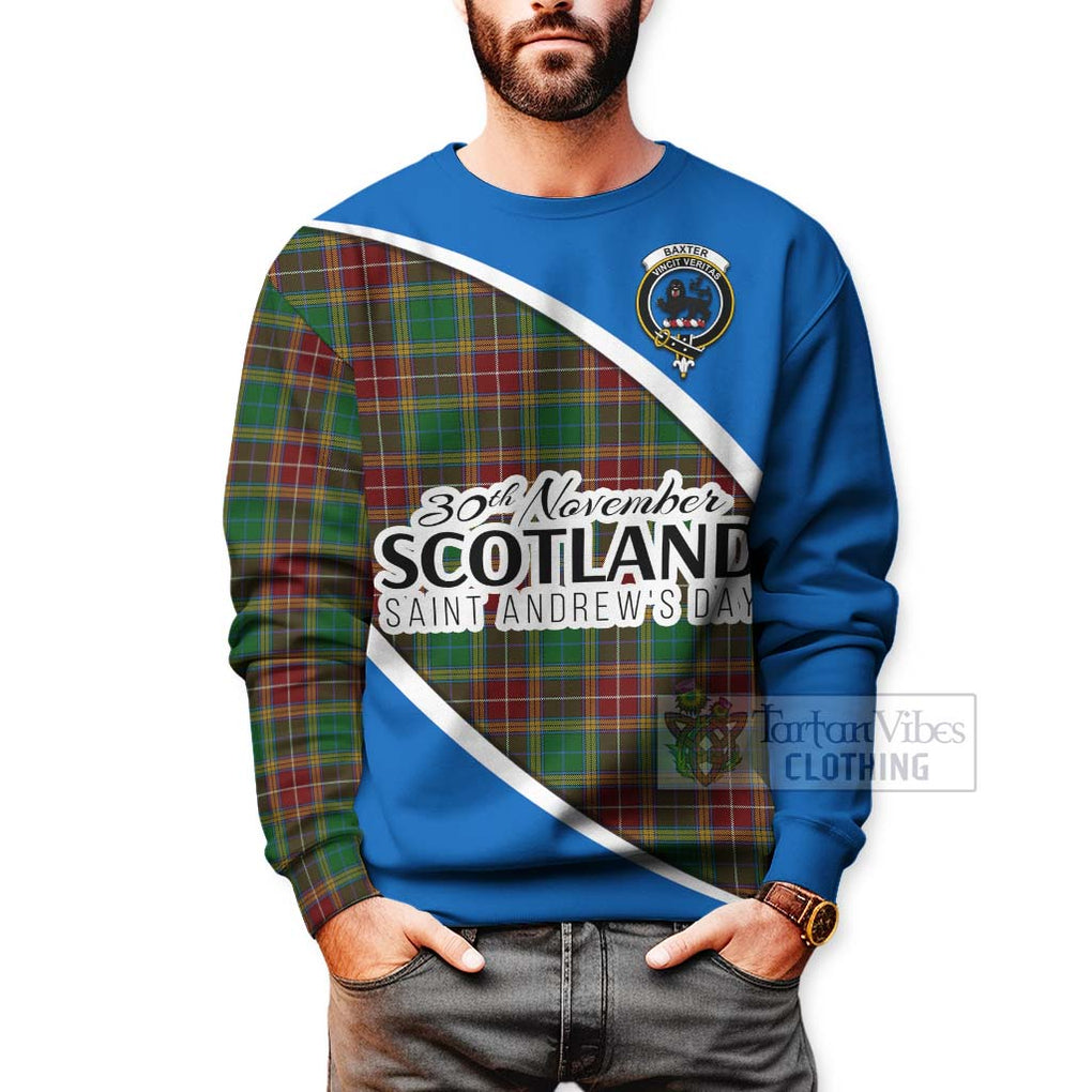 Tartan Vibes Clothing Baxter Family Crest Tartan Sweatshirt Celebrate Saint Andrew's Day in Style