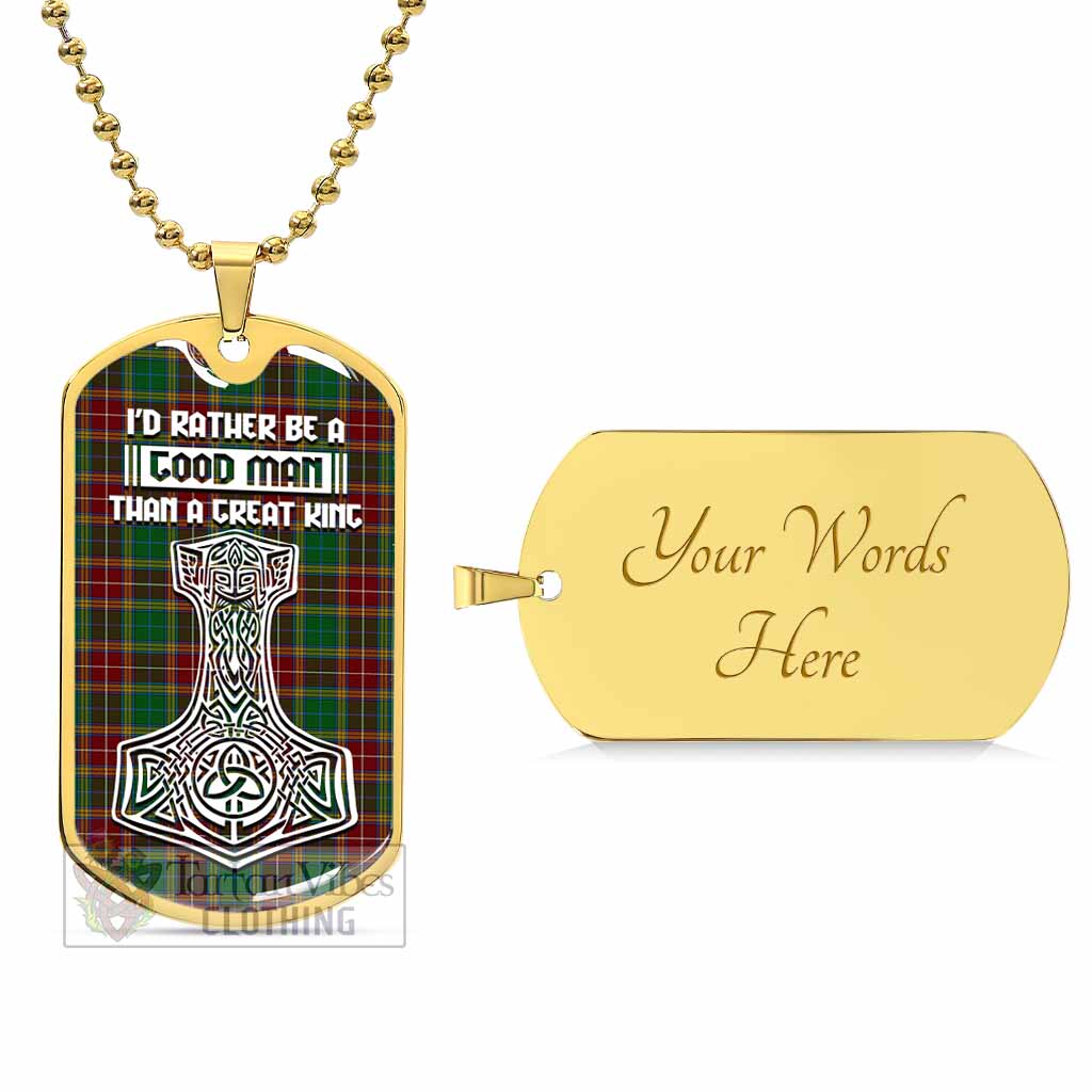 Tartan Vibes Clothing Baxter Tartan Dog Tag Necklace Viking Mjolnir Style