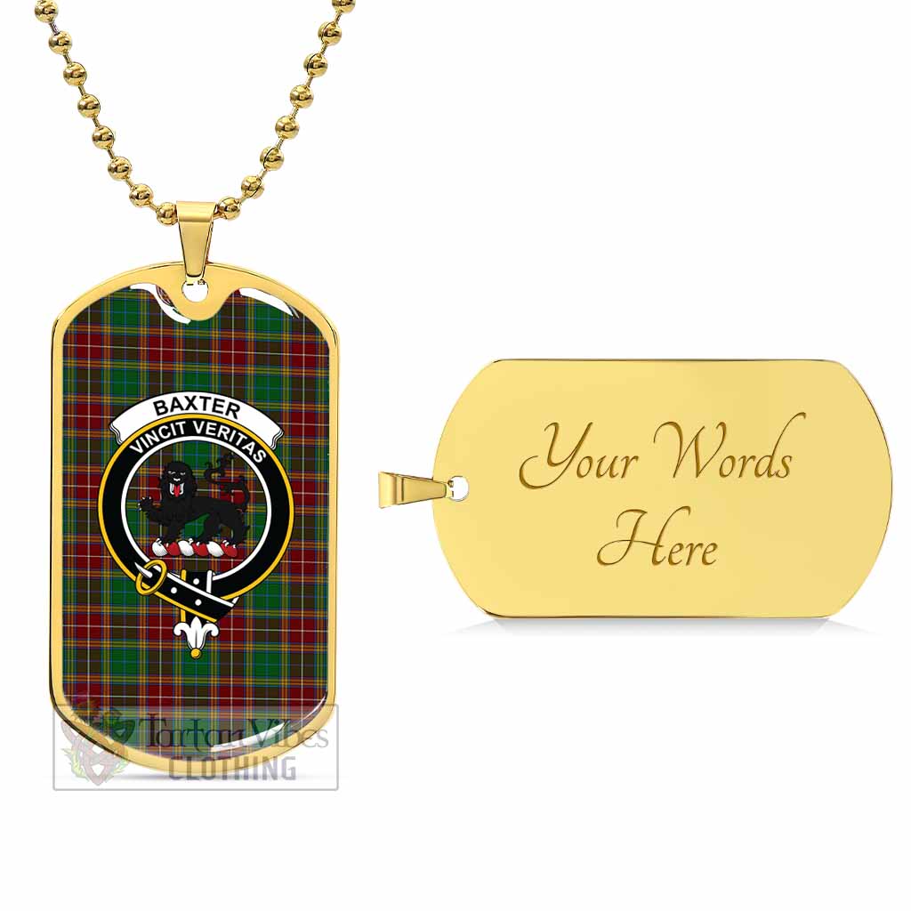 Tartan Vibes Clothing Baxter Tartan Dog Tag Necklace with Family Crest