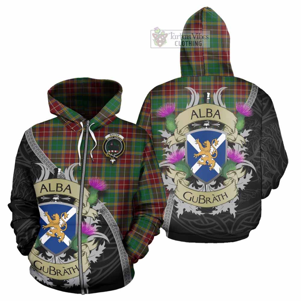 Baxter Tartan Family Crest Hoodie Lion Rampant Royal Thistle Shield Celtic Inspired Zip Hoodie - Tartan Vibes Clothing