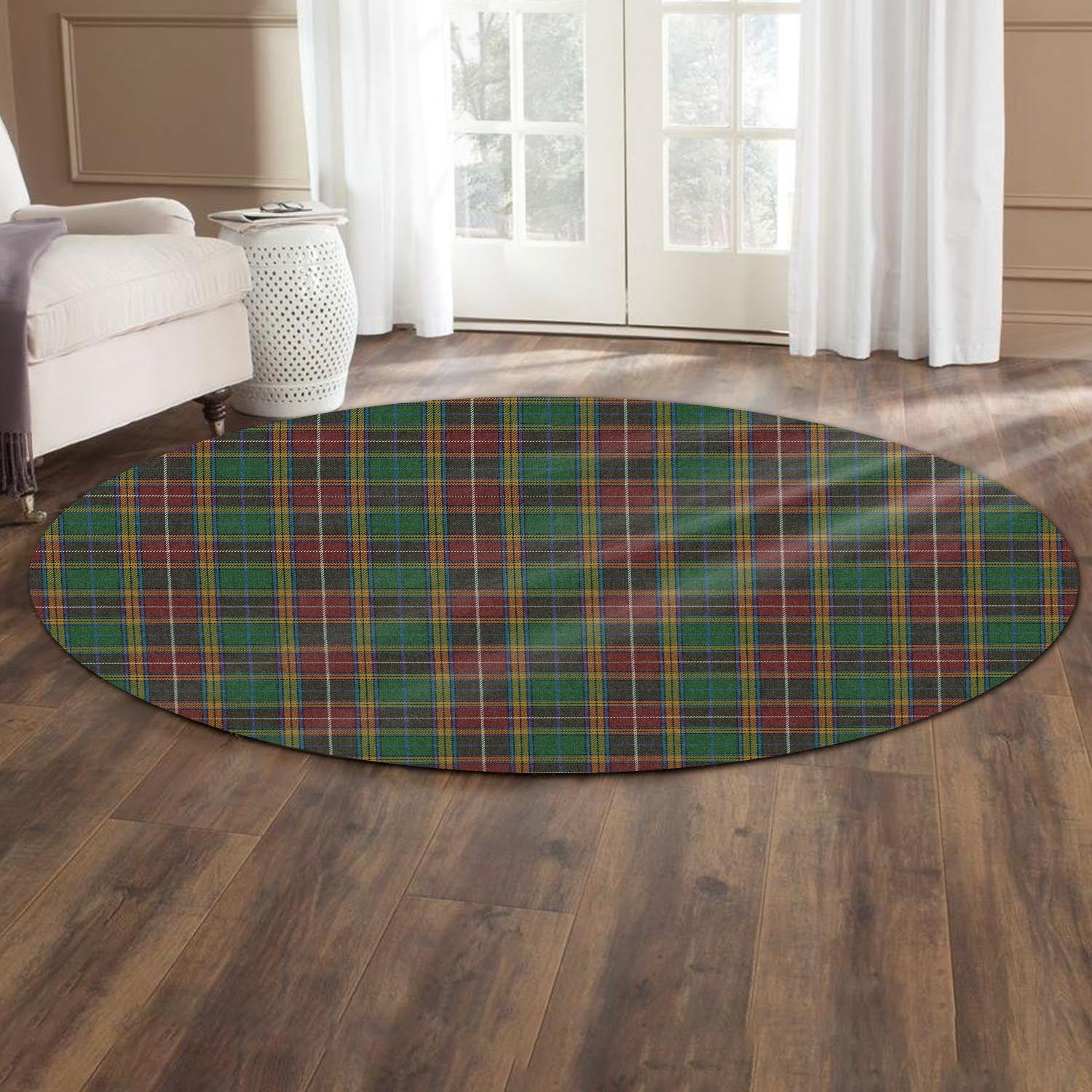 Baxter Tartan Round Rug - Tartanvibesclothing