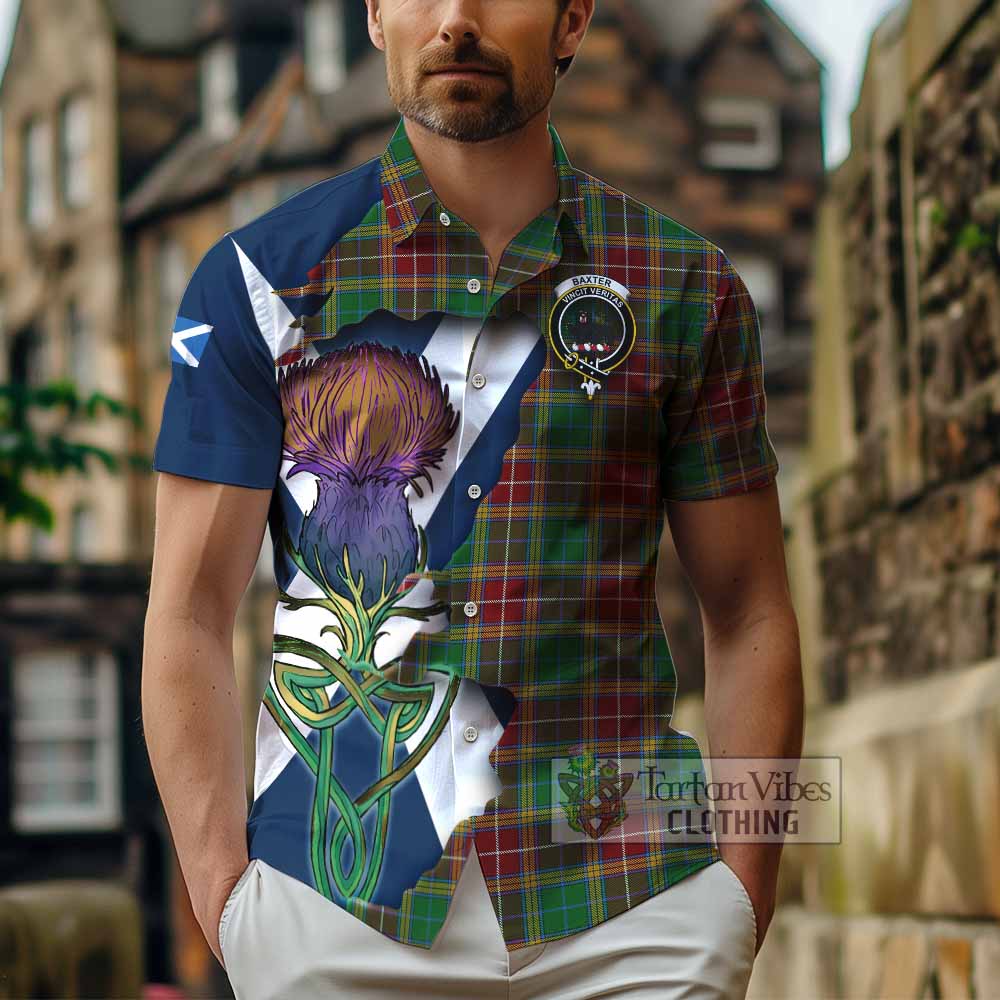 Baxter Tartan Family Crest Hawaiian Shirt Scottish Thistle Celtic Inspired - Tartan Vibes Clothing