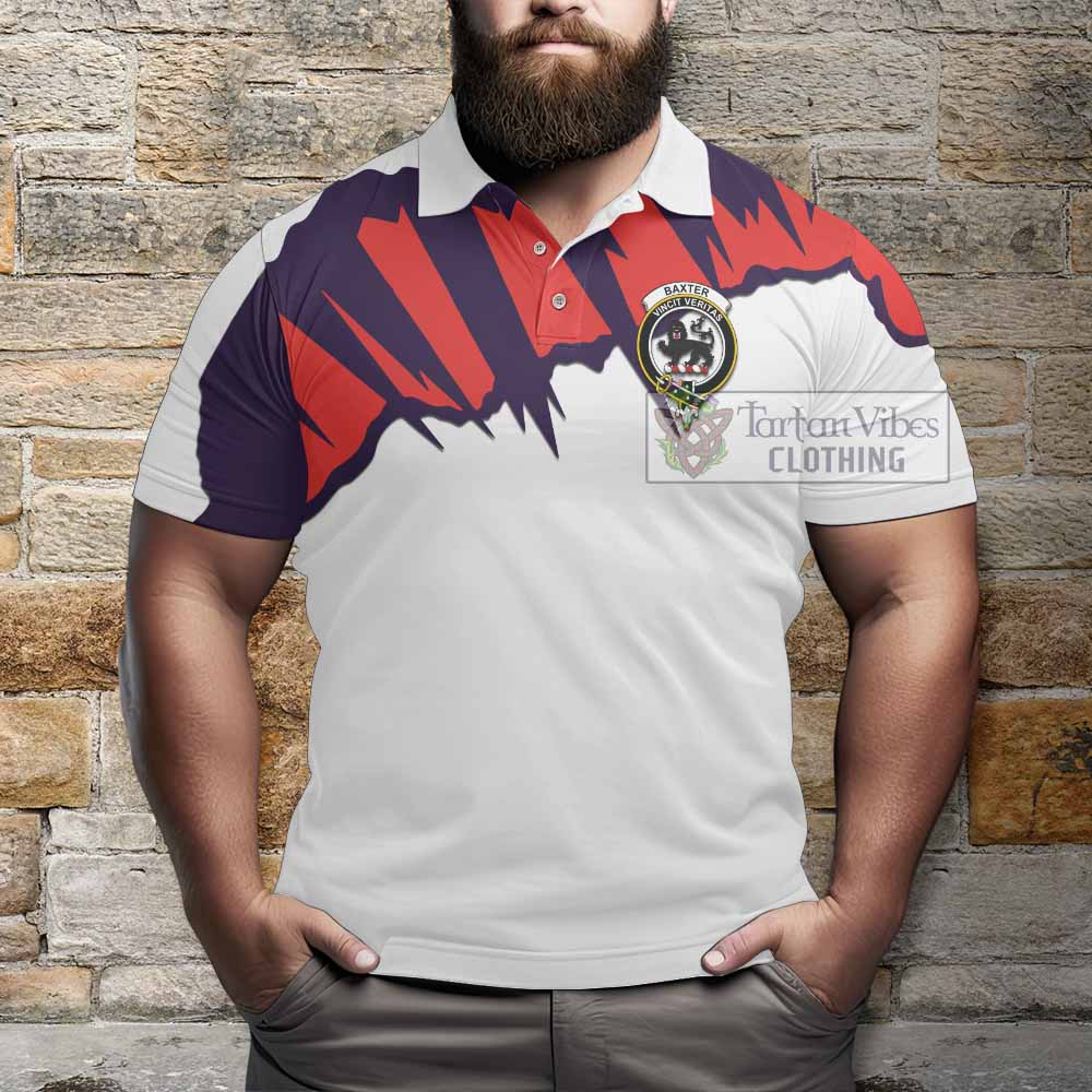 Tartan Vibes Clothing Baxter Clan Crest Polo Shirt with Retro Sport Style