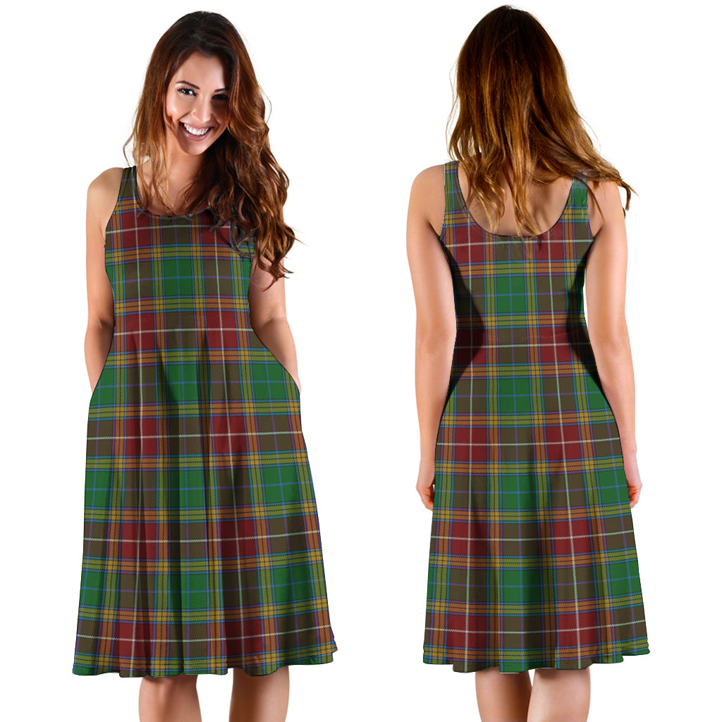 Baxter Tartan Sleeveless Midi Womens Dress - Tartanvibesclothing