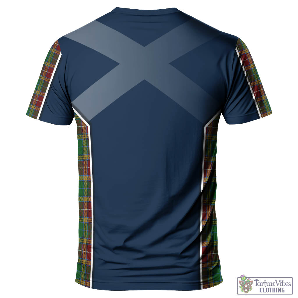 Tartan Vibes Clothing Baxter Tartan T-Shirt with Family Crest and Scottish Thistle Vibes Sport Style