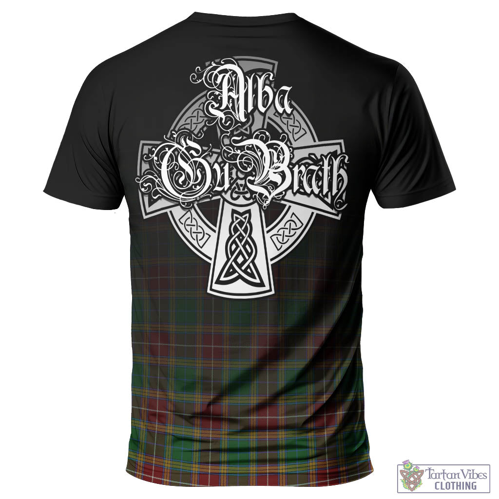 Tartan Vibes Clothing Baxter Tartan T-Shirt Featuring Alba Gu Brath Family Crest Celtic Inspired