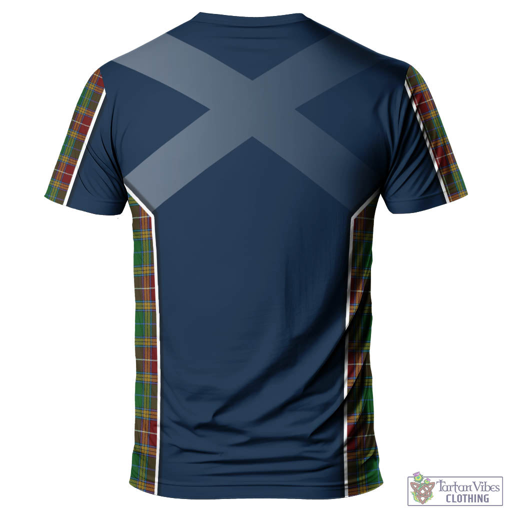 Tartan Vibes Clothing Baxter Tartan T-Shirt with Family Crest and Lion Rampant Vibes Sport Style