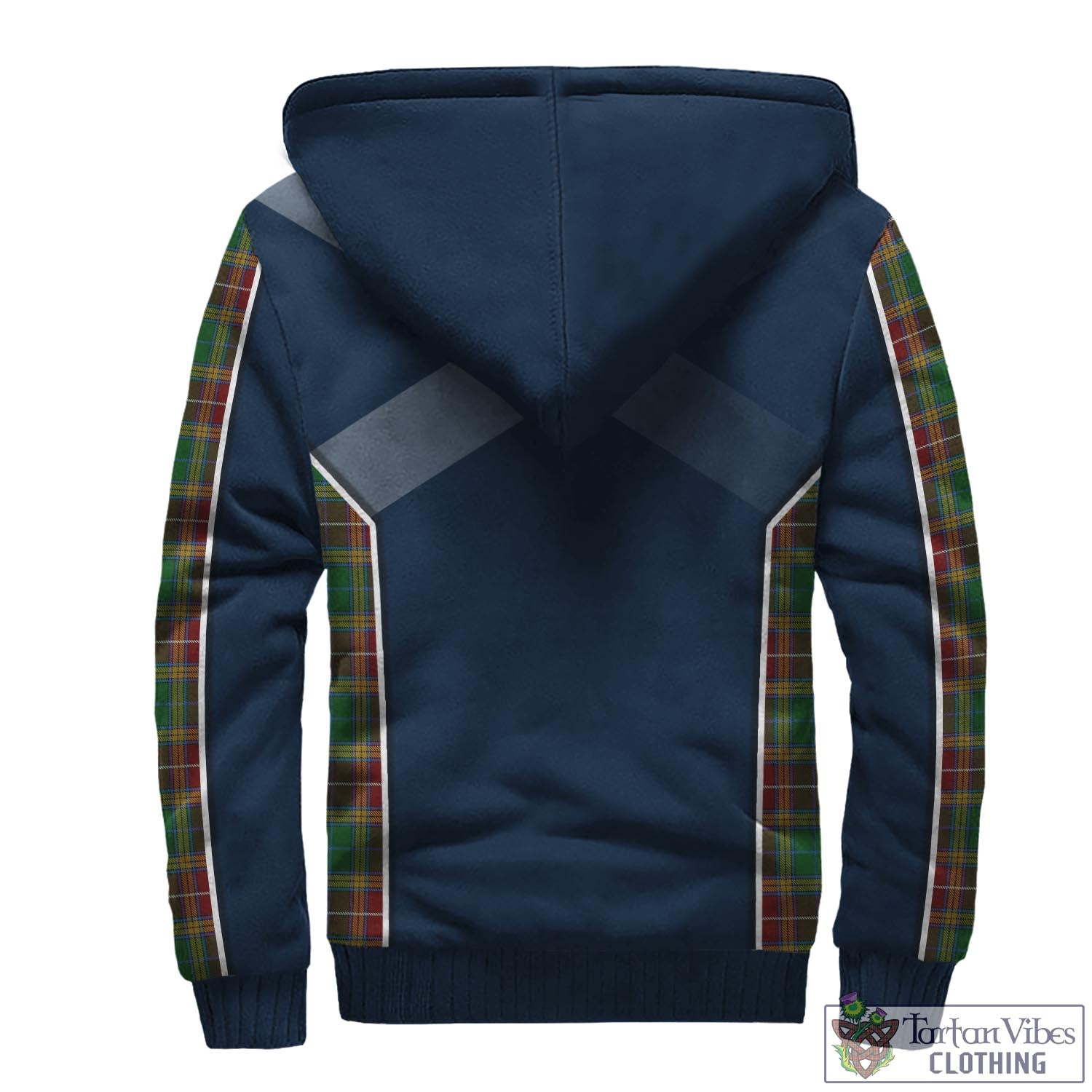 Tartan Vibes Clothing Baxter Tartan Sherpa Hoodie with Family Crest and Lion Rampant Vibes Sport Style