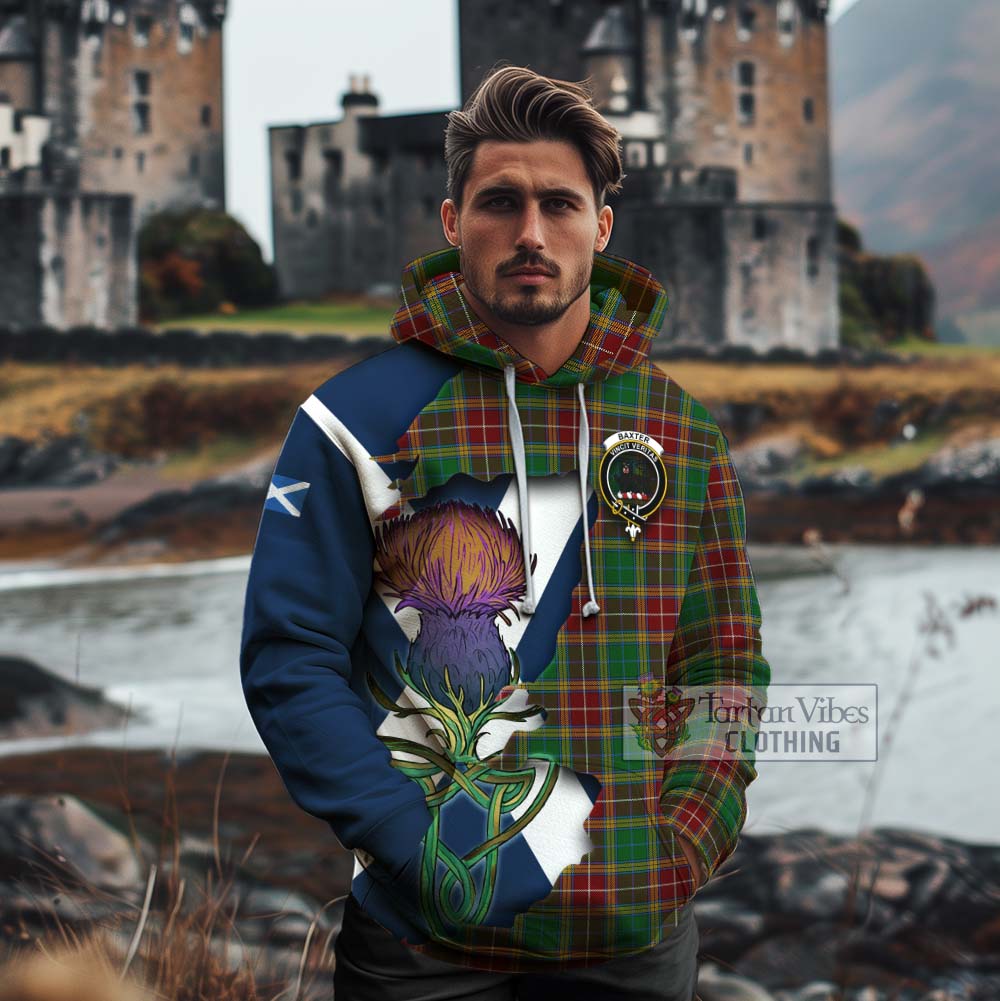 Baxter Tartan Family Crest Cotton Hoodie Scottish Thistle Celtic Inspired - Tartan Vibes Clothing