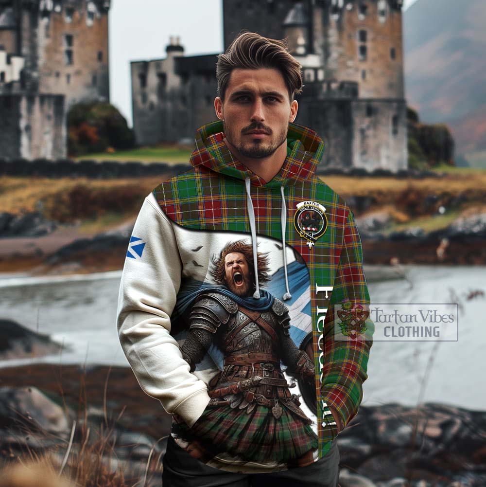 Tartan Vibes Clothing Baxter Crest Tartan Cotton Hoodie Inspired by the Freedom of Scottish Warrior