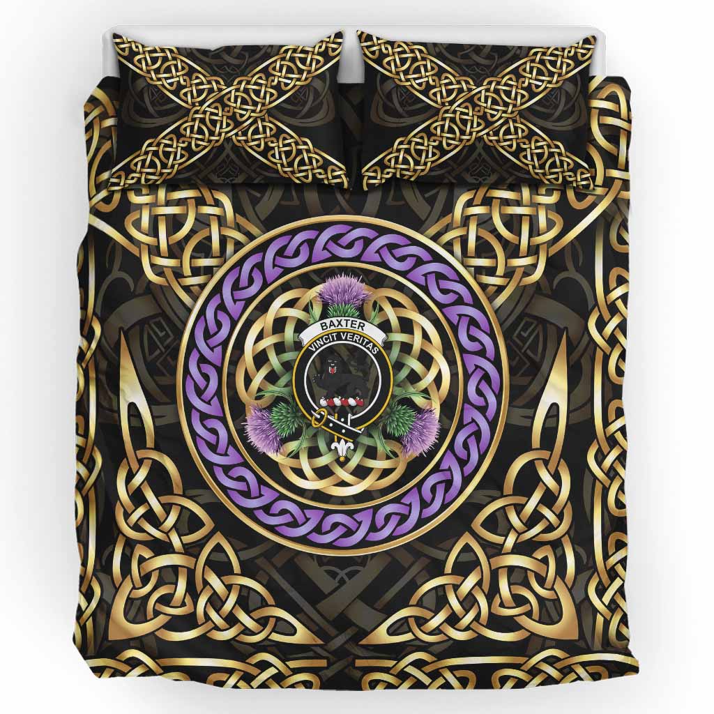 Baxter Clan Crest Bedding Set Celtic Scottish Thistle UK Bedding Set UK King 91*87 inch - Tartan Vibes Clothing