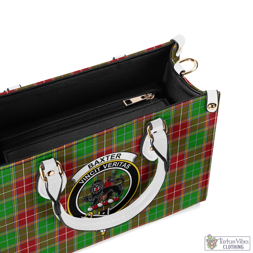 Tartan Vibes Clothing Baxter Modern Tartan Luxury Leather Handbags with Family Crest