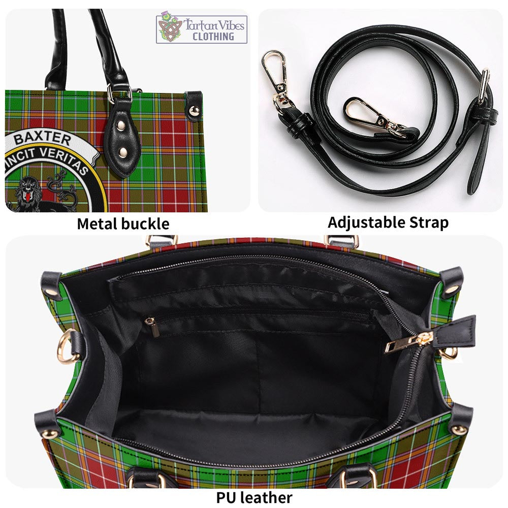 Tartan Vibes Clothing Baxter Modern Tartan Luxury Leather Handbags with Family Crest