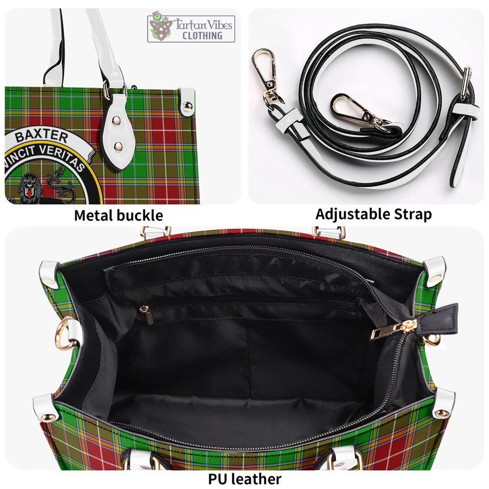 Tartan Vibes Clothing Baxter Modern Tartan Luxury Leather Handbags with Family Crest