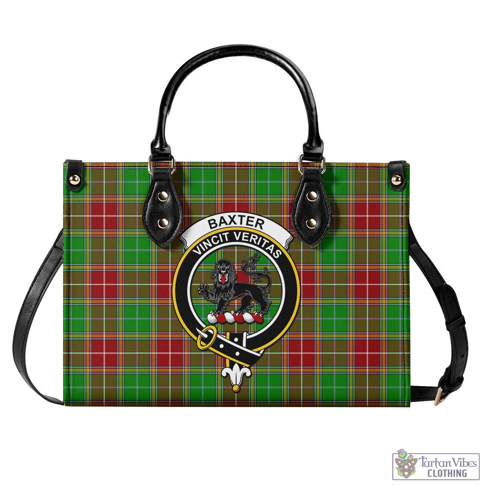 Tartan Vibes Clothing Baxter Modern Tartan Luxury Leather Handbags with Family Crest