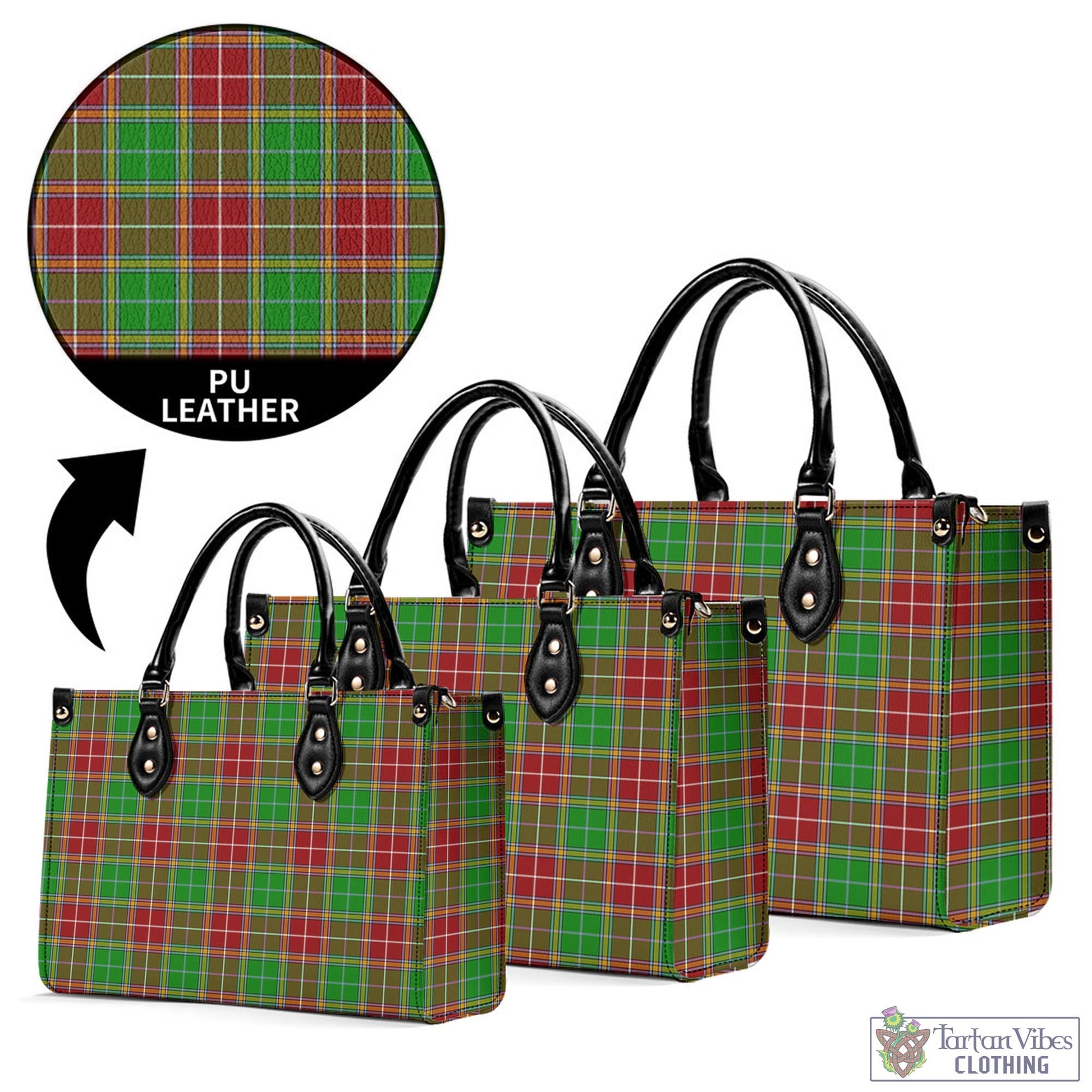 Tartan Vibes Clothing Baxter Modern Tartan Luxury Leather Handbags