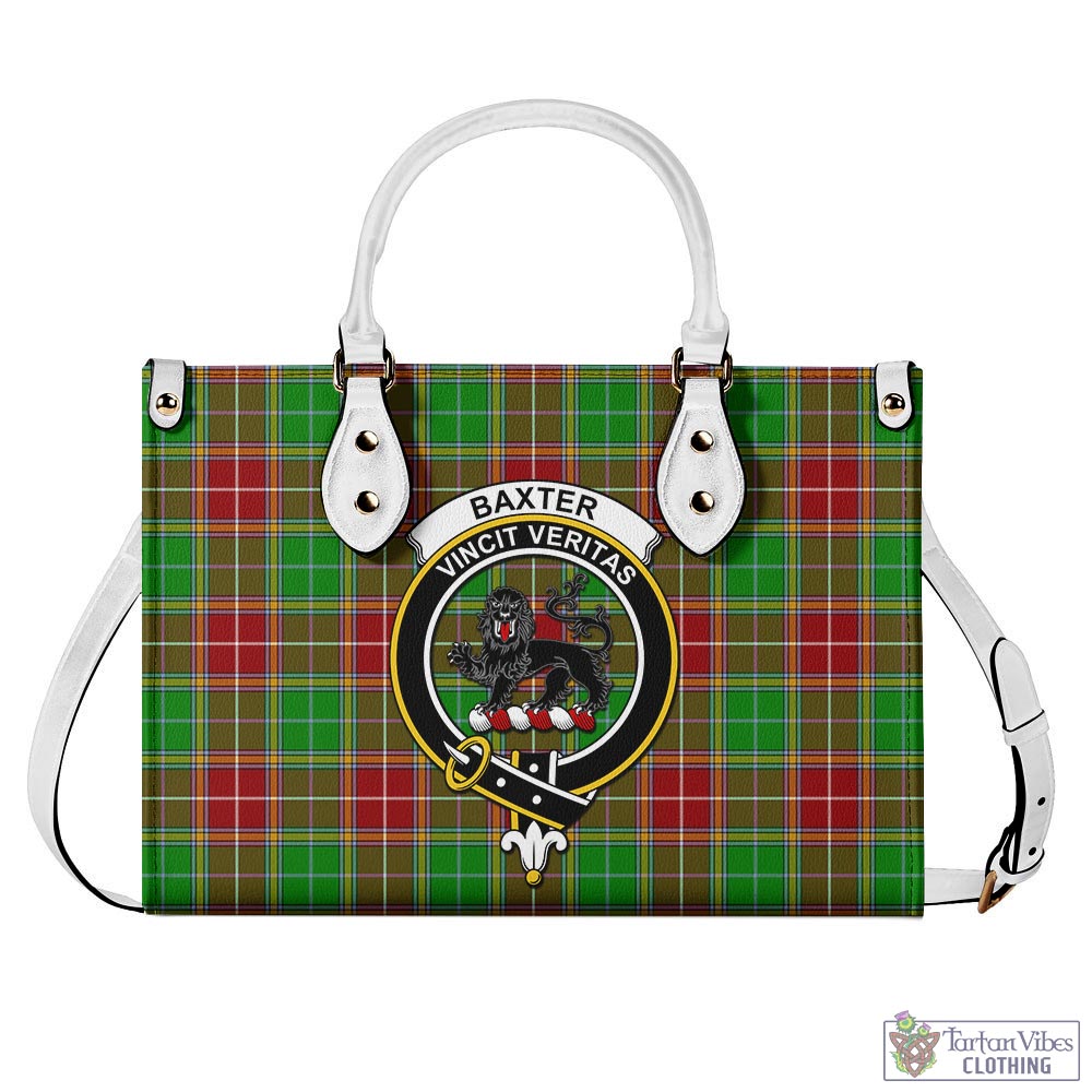 Tartan Vibes Clothing Baxter Modern Tartan Luxury Leather Handbags with Family Crest