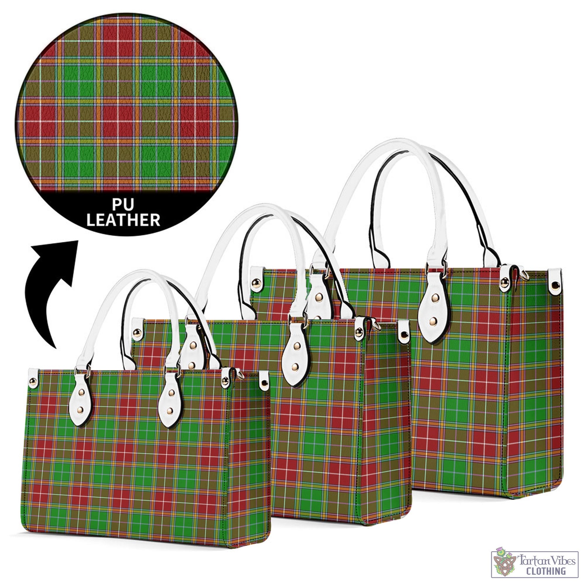 Tartan Vibes Clothing Baxter Modern Tartan Luxury Leather Handbags