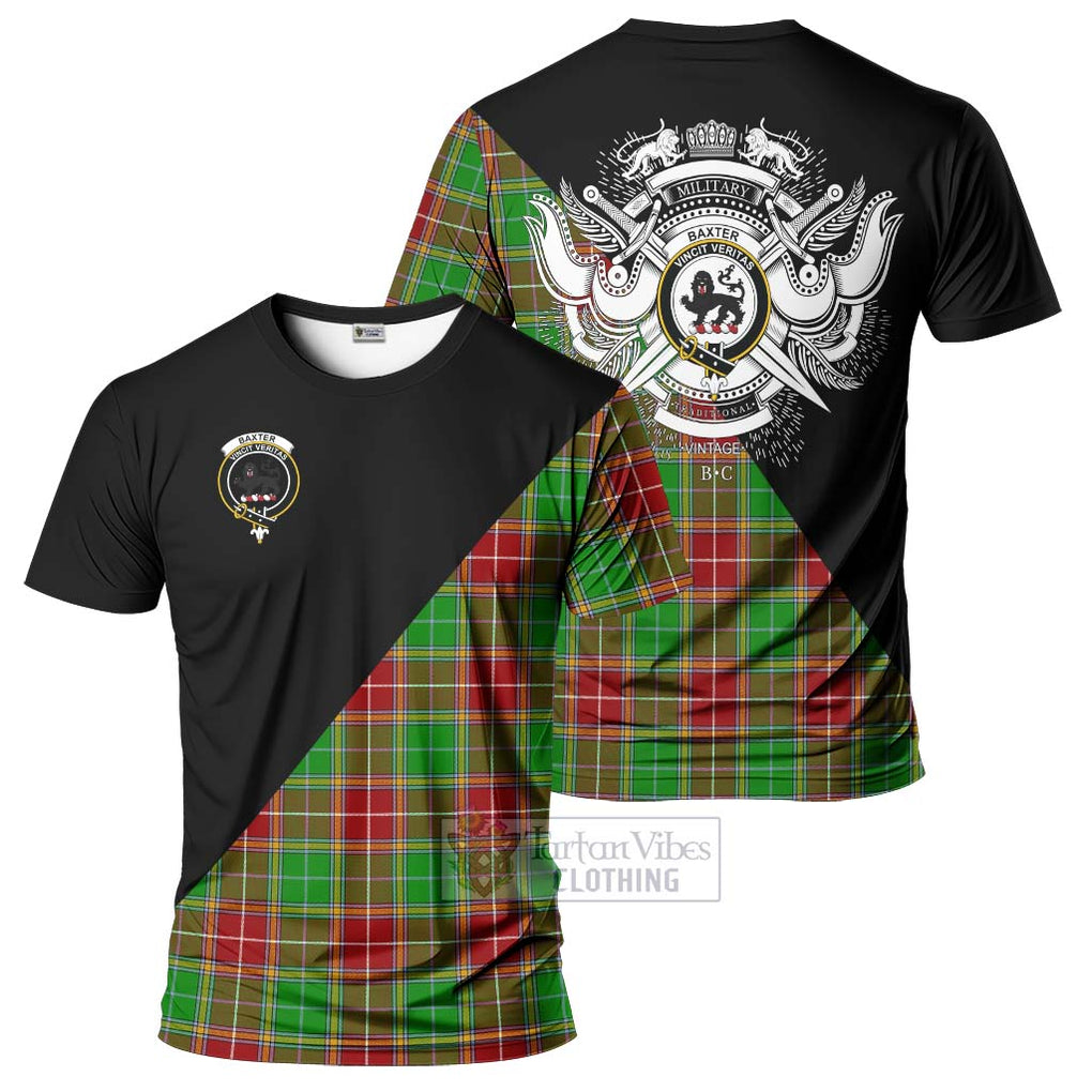 Baxter Modern Tartan T-Shirt with Family Crest and Military Logo Style Kid's Shirt - Tartanvibesclothing Shop