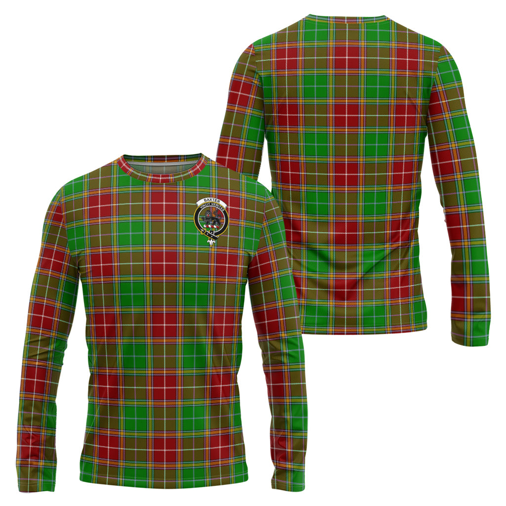 Baxter Modern Tartan Long Sleeve T-Shirt with Family Crest Unisex - Tartanvibesclothing