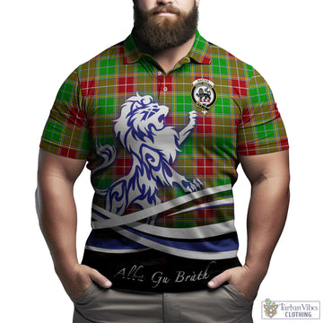 Baxter Modern Tartan Polo Shirt with Alba Gu Brath Regal Lion Emblem