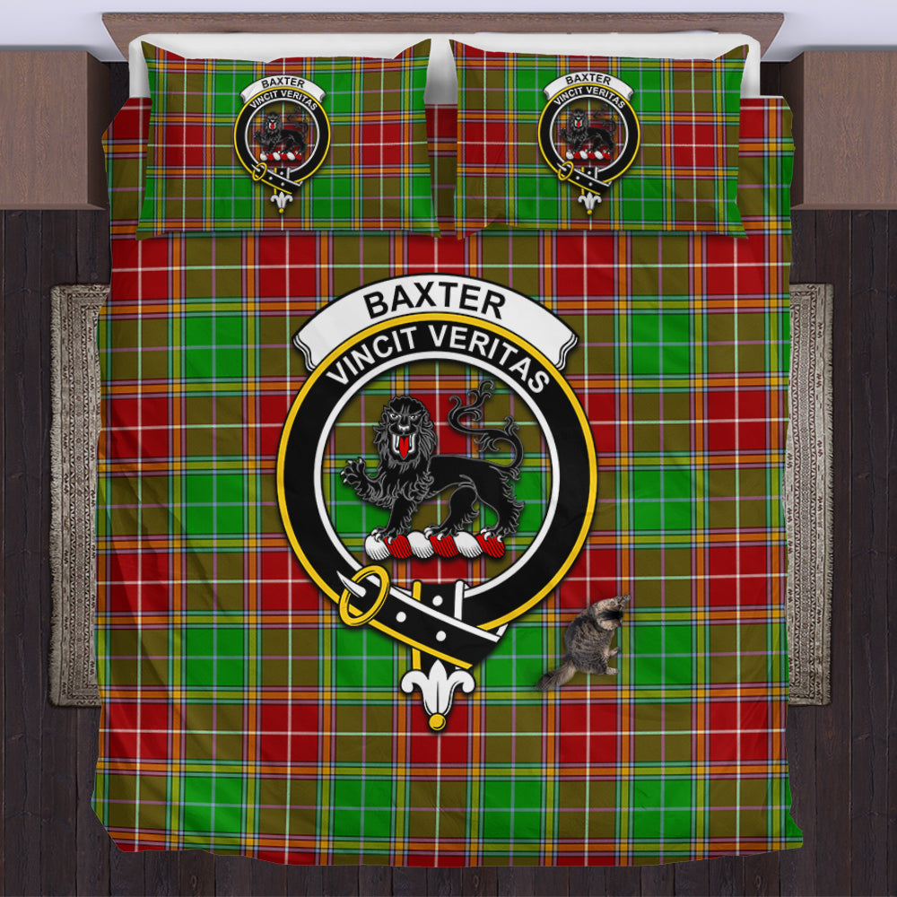 Baxter Modern Tartan Bedding Set with Family Crest US Bedding Set - Tartanvibesclothing