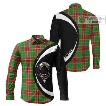 Baxter Modern Tartan Long Sleeve Button Up with Family Crest Circle Style