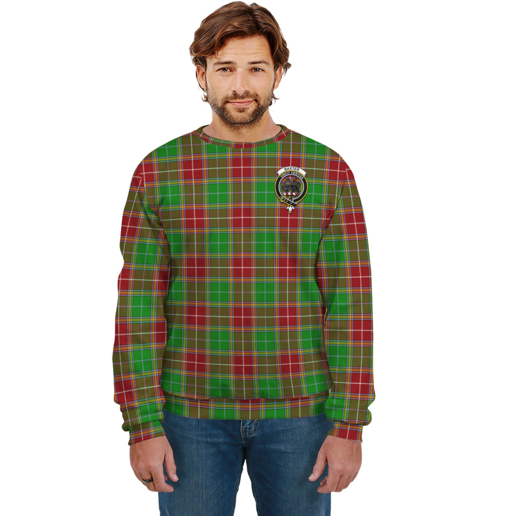 Baxter Modern Tartan Sweatshirt with Family Crest Unisex - Tartan Vibes Clothing