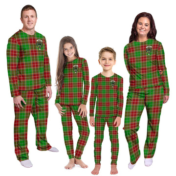 Baxter Modern Tartan Pajamas Family Set with Family Crest