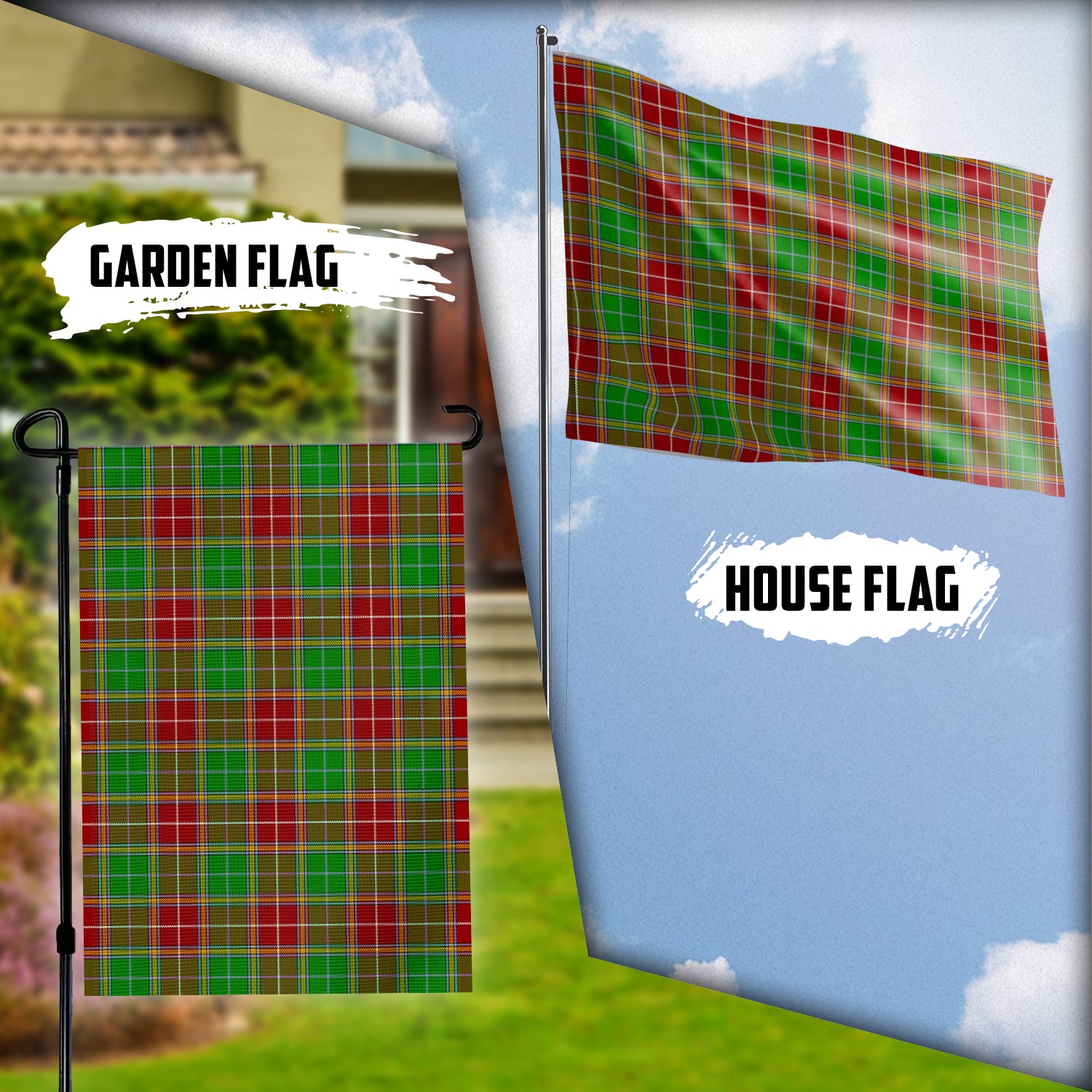 Baxter Modern Tartan Flag Garden Flag (Vertical) - Tartan Vibes Clothing