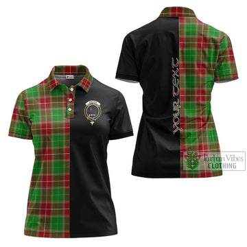 Baxter Modern Tartan Women's Polo Shirt with Family Crest and Half Of Me Style