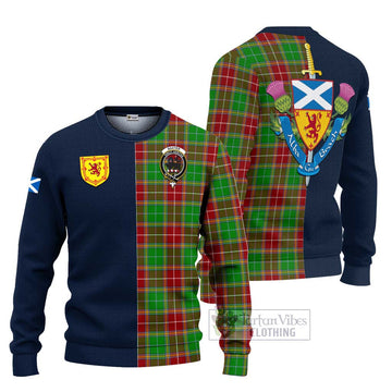 Baxter Modern Tartan Ugly Sweater with Scottish Lion Royal Arm Half Style