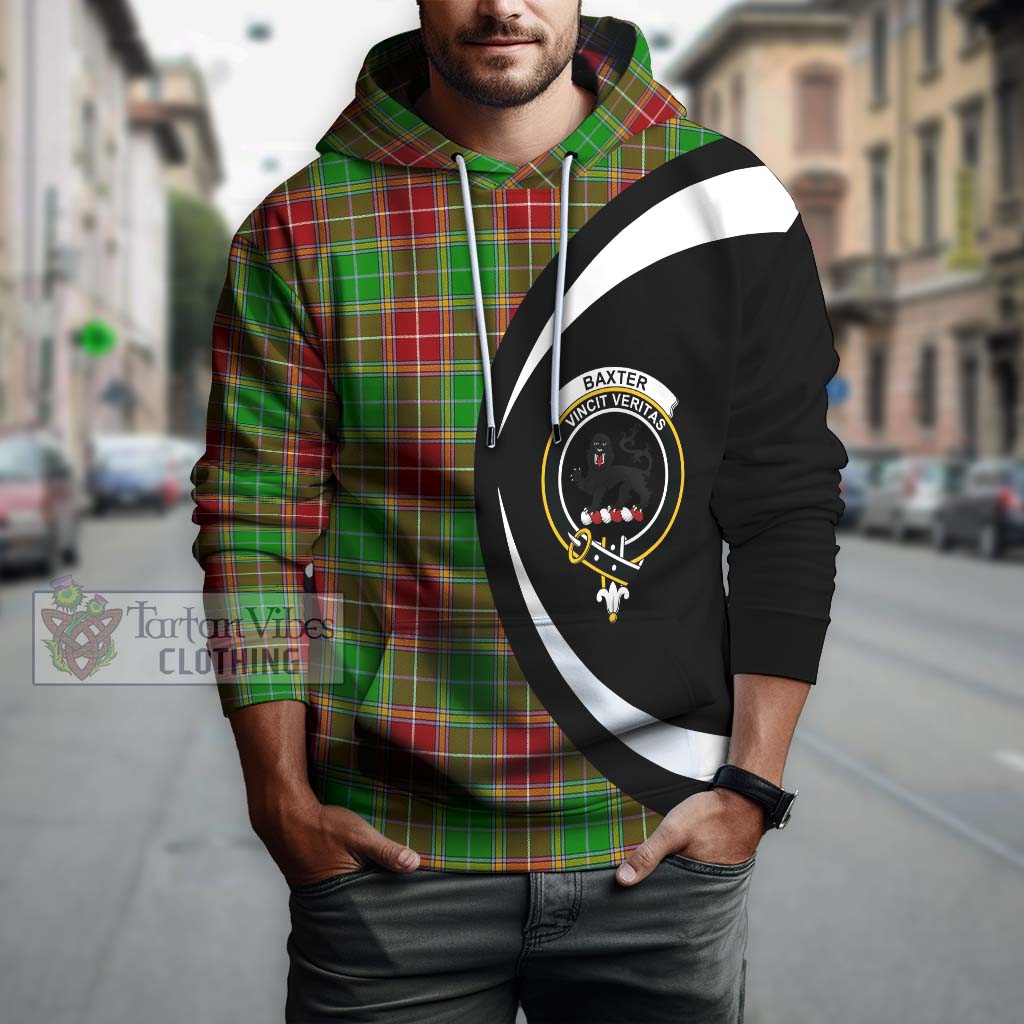 Tartan Vibes Clothing Baxter Modern Tartan Hoodie with Family Crest Circle Style