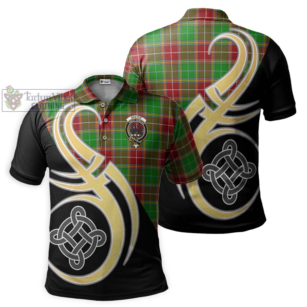 Baxter Modern Tartan Polo Shirt with Family Crest and Celtic Symbol Style Kid - Tartan Vibes Clothing