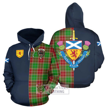 Baxter Modern Tartan Hoodie Alba with Scottish Lion Royal Arm Half Style