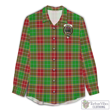 Baxter Modern Tartan Women's Casual Shirt with Family Crest