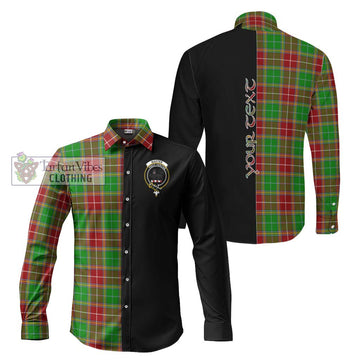 Baxter Modern Tartan Long Sleeve Button Shirt with Family Crest and Half Of Me Style