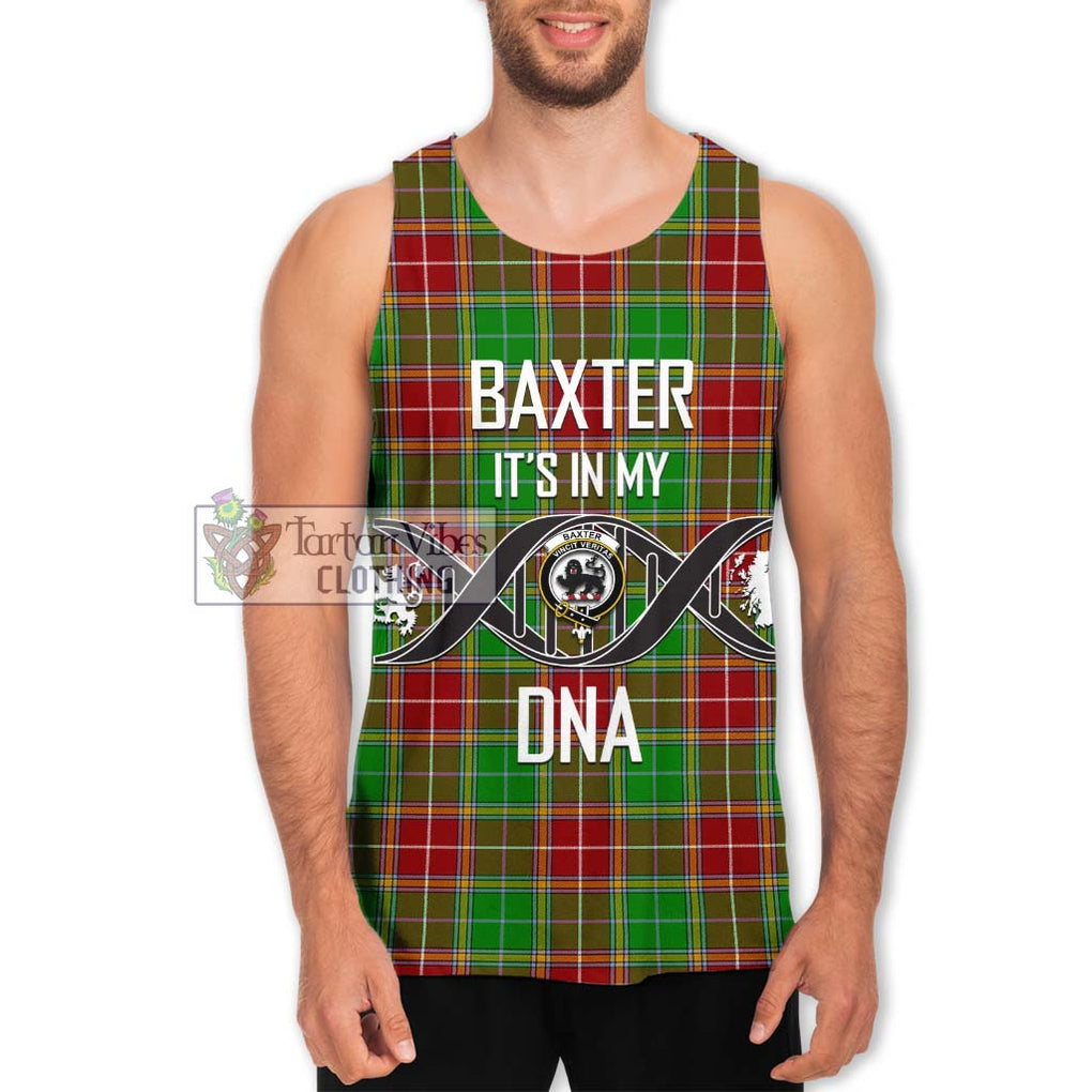 Baxter Modern Tartan Men's Tank Top with Family Crest DNA In Me Style Men - Tartanvibesclothing Shop