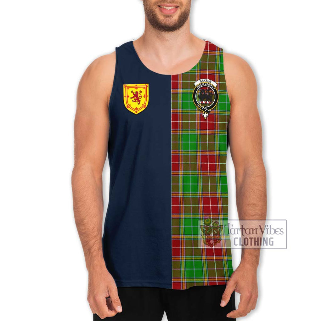 Tartan Vibes Clothing Baxter Modern Tartan Men's Tank Top with Scottish Lion Royal Arm Half Style