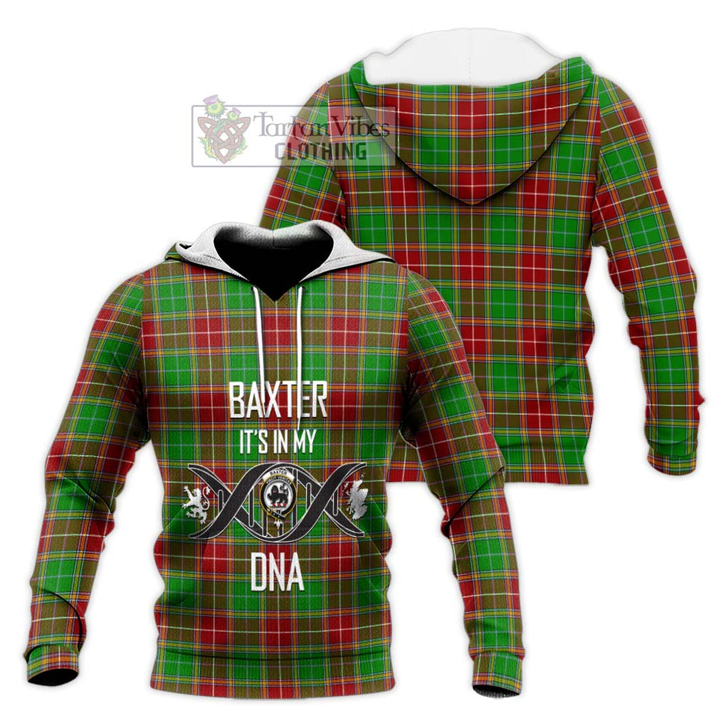 Baxter Modern Tartan Knitted Hoodie with Family Crest DNA In Me Style Unisex Knitted Pullover Hoodie - Tartanvibesclothing Shop