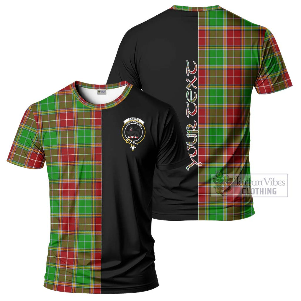 Baxter Modern Tartan T-Shirt with Family Crest and Half Of Me Style Kid's Shirt - Tartanvibesclothing Shop