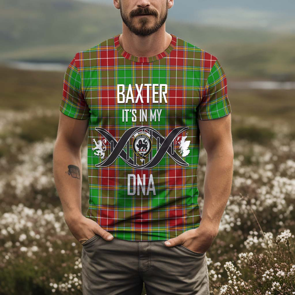 Baxter Modern Tartan T-Shirt with Family Crest DNA In Me Style Kid's Shirt - Tartan Vibes Clothing