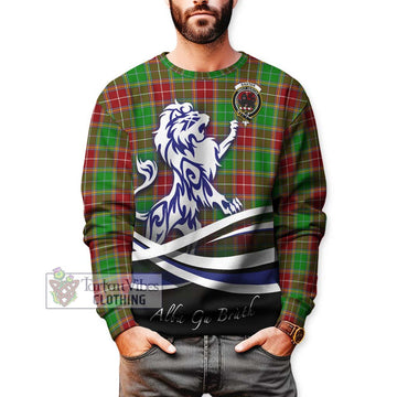 Baxter Modern Tartan Sweatshirt with Alba Gu Brath Regal Lion Emblem